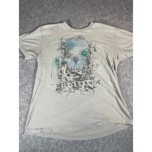 Fox Racing Graphic Tee Womens XL Flower Skull Grunge Motocross Streetwear Y2K
